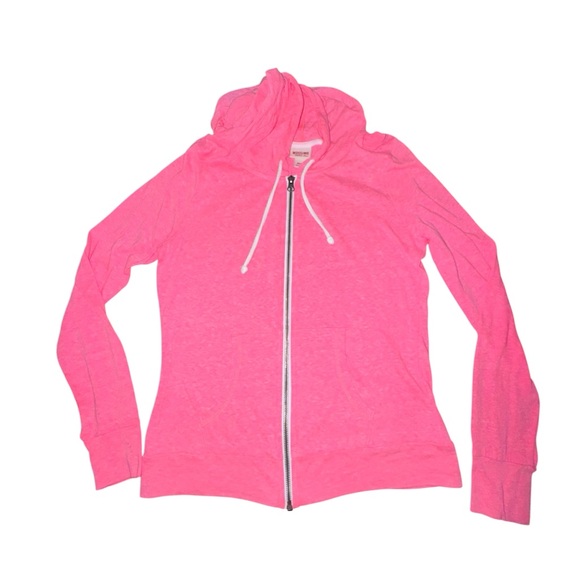 Mossimo Supply Co. Tops - XS Mossimo Women's Pink Zip-Up Hoodie - Lightweight Hooded Jacket